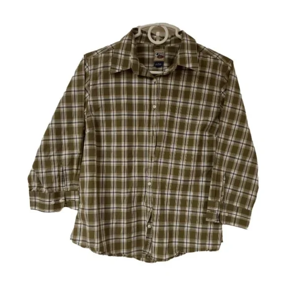 Cruel Girl Tops | Cruel Girl Juniors Large Olive Green Stripe Long Sleeve Western Shirt Top | Color: Green | Size: L | Angeleye50'S Closet
